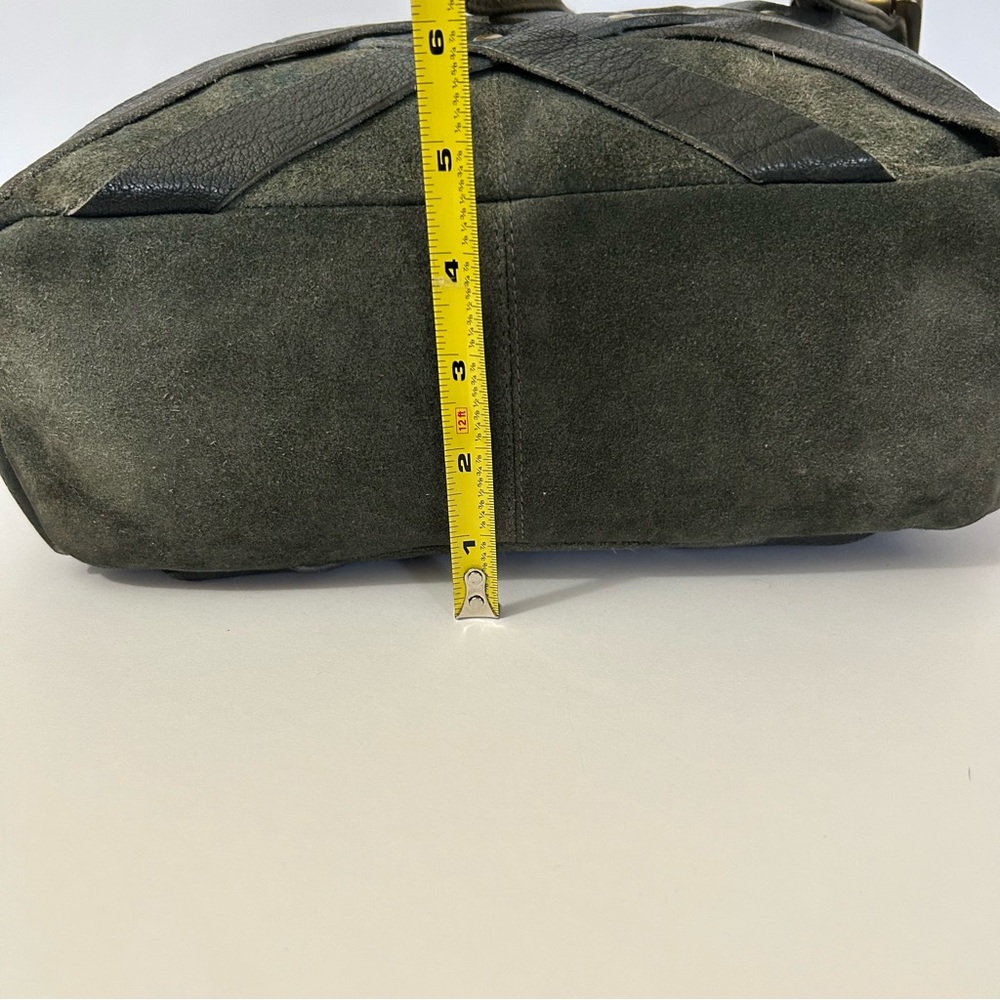 UO - Deena & Ozzy - Elegant Green Suede and Leather Boho Shoulder/Crossbody Bag - Picture 14 of 16